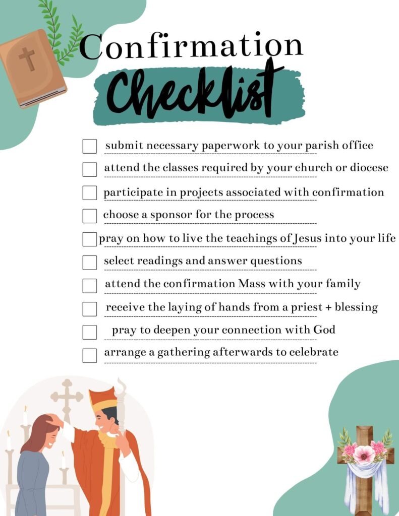 A checklist for Confirmation
