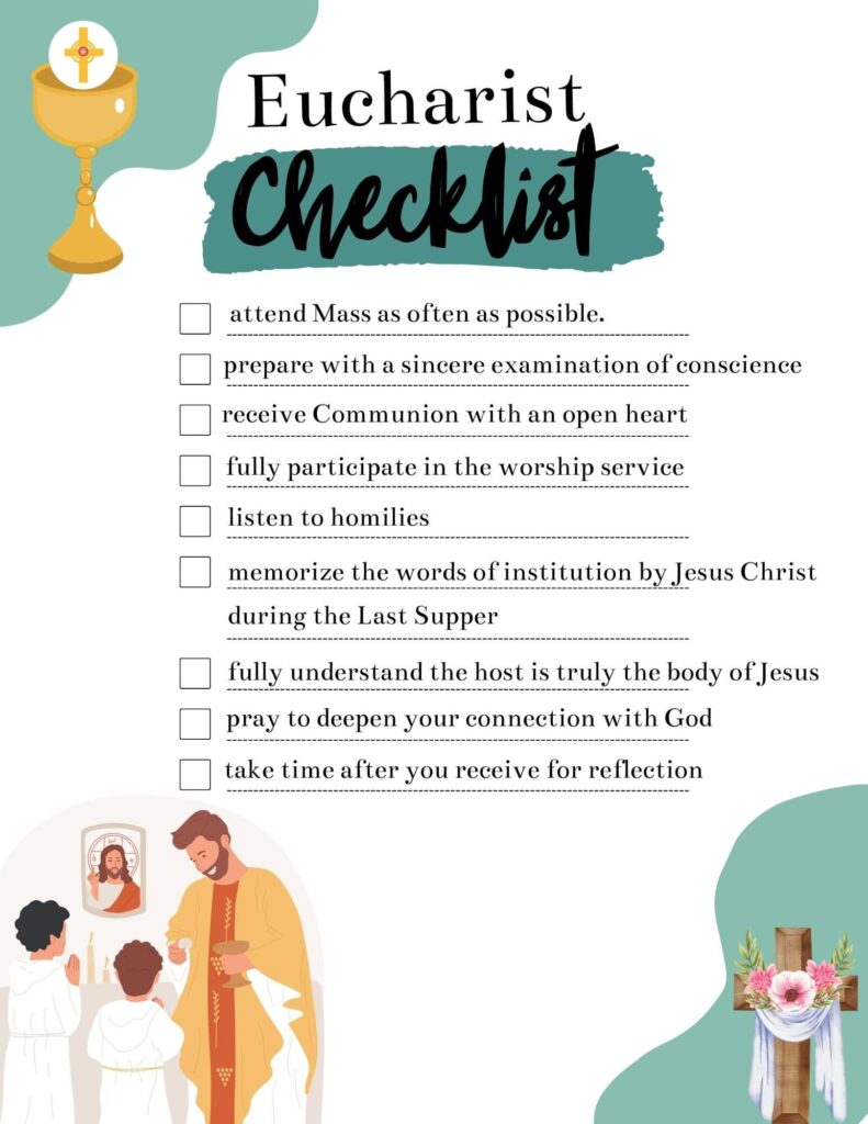 The Eucharist Checklist - the third sacrament