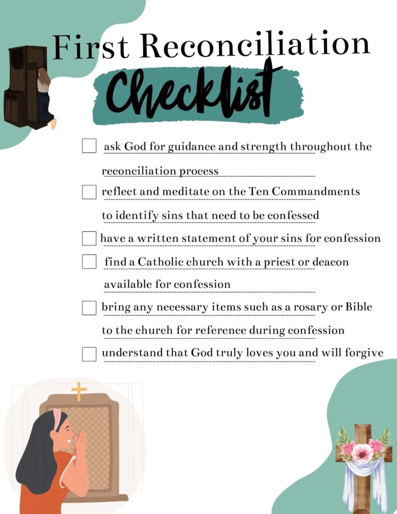 First Reconciliation checklist
