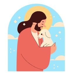 Image of Jesus holding a lamb - Sacraments of Healing 